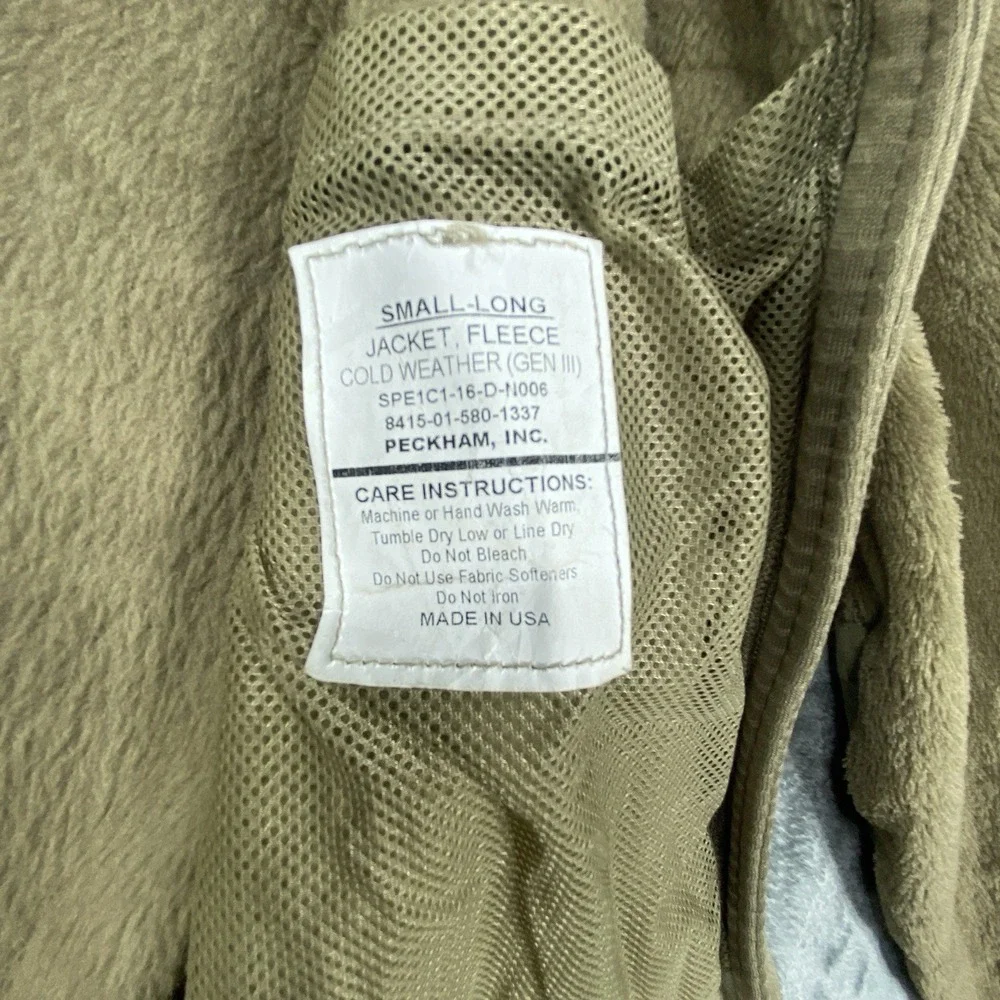 Vintage US Army Issue Gen lll Fleece Small Long Foliage PolarTec Fleece Jacket